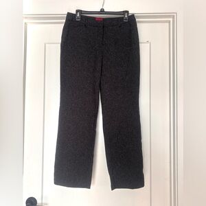 212 Collection Natural Fit Speckled Charcoal Gray Dress Pants Trouser- Petite 8P